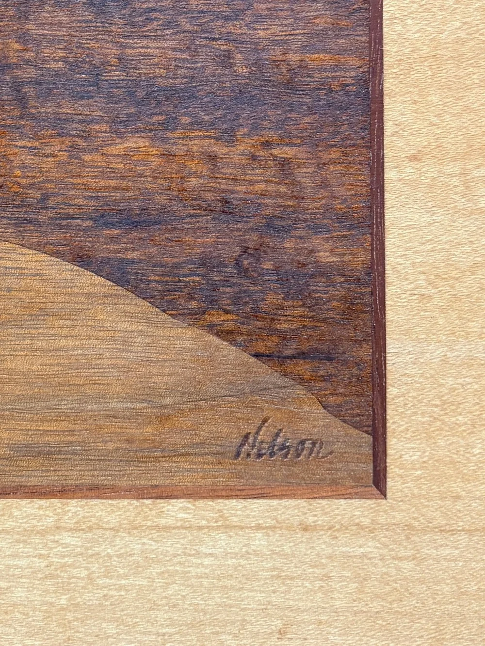 Hudson River Inlay Wood Marquetry Puffin Jeff Nelson 16” x 13”